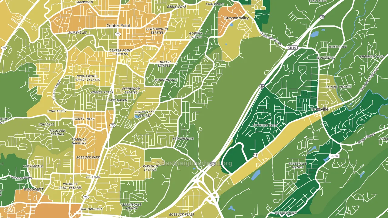 35235, AL block-group voter-turnout map