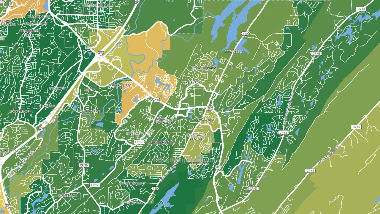 35242, AL block-group voter-turnout map