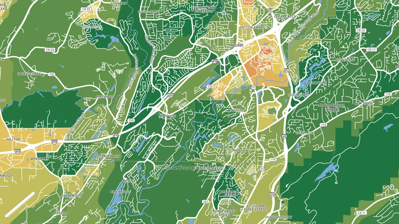 35244, AL block-group voter-turnout map