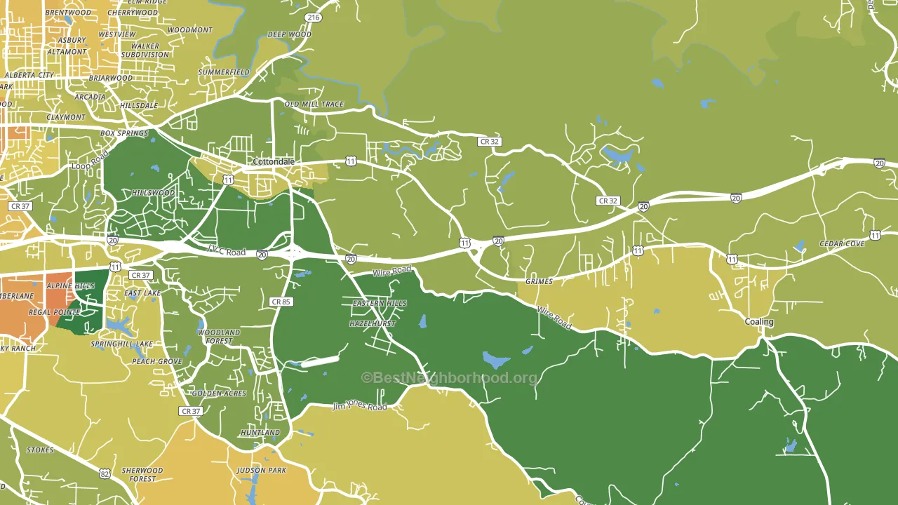 35453, AL block-group voter-turnout map