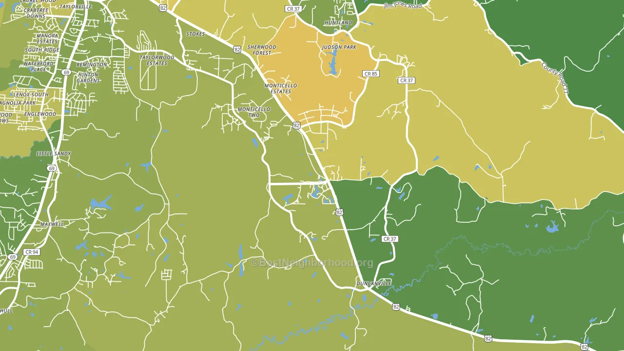 35456, AL block-group voter-turnout map