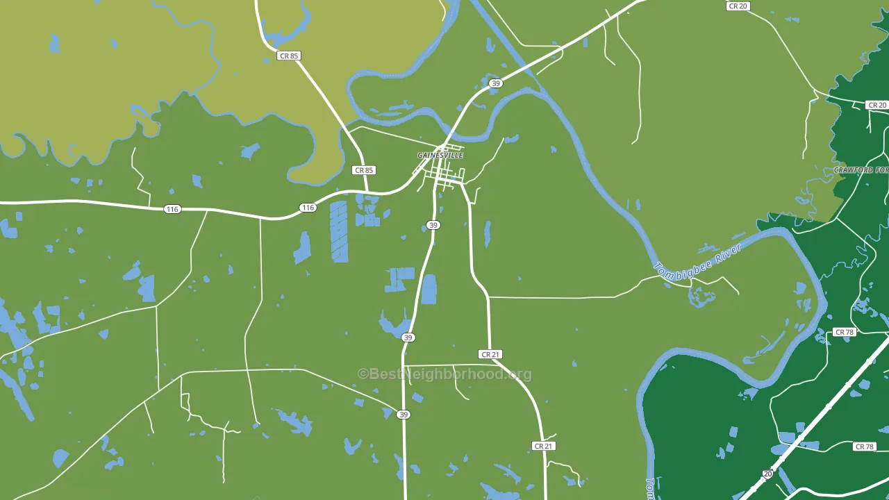 35464, AL block-group voter-turnout map