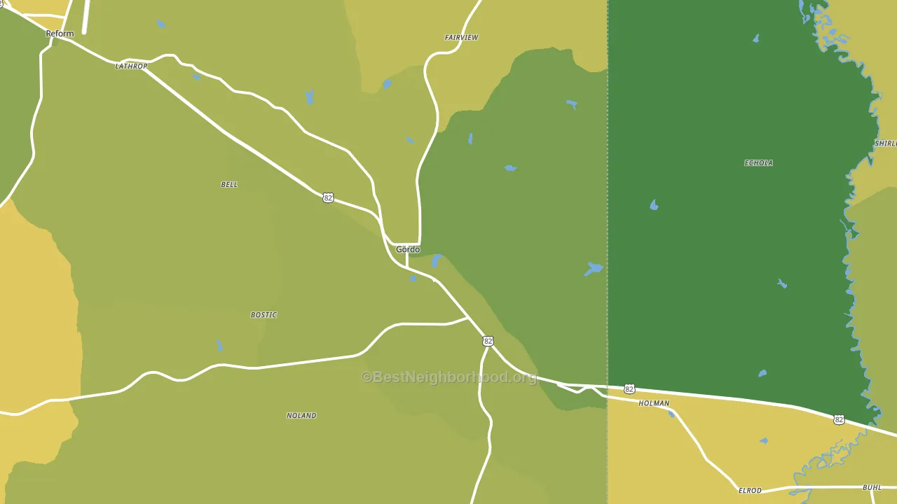 35466, AL block-group voter-turnout map