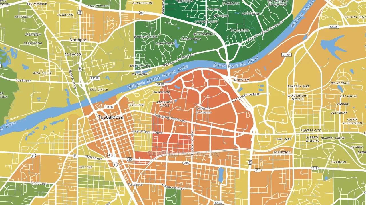 35487, AL block-group voter-turnout map