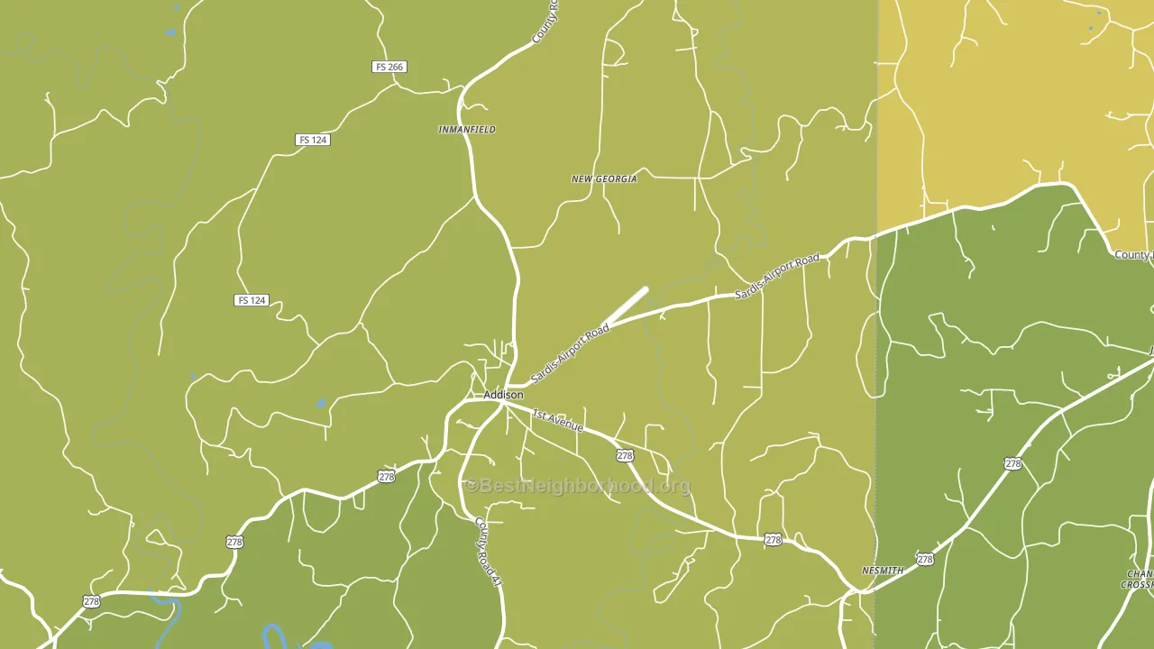 35540, AL block-group voter-turnout map