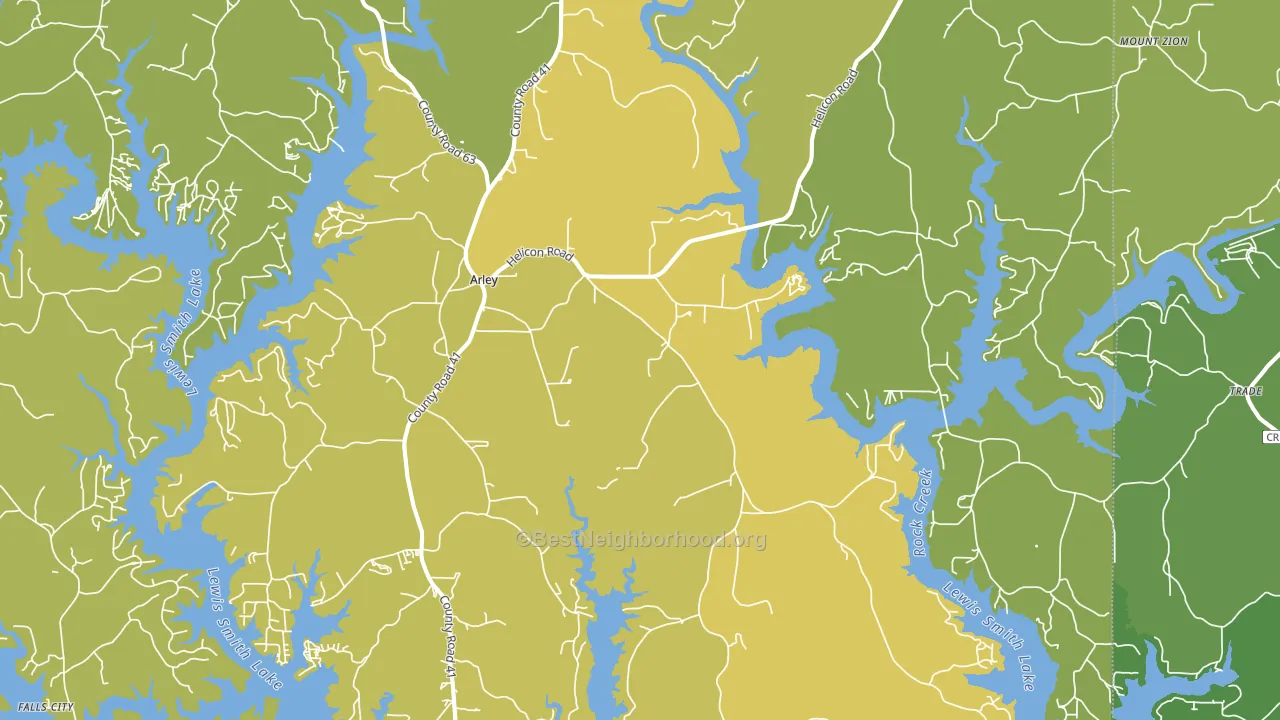 35541, AL block-group voter-turnout map