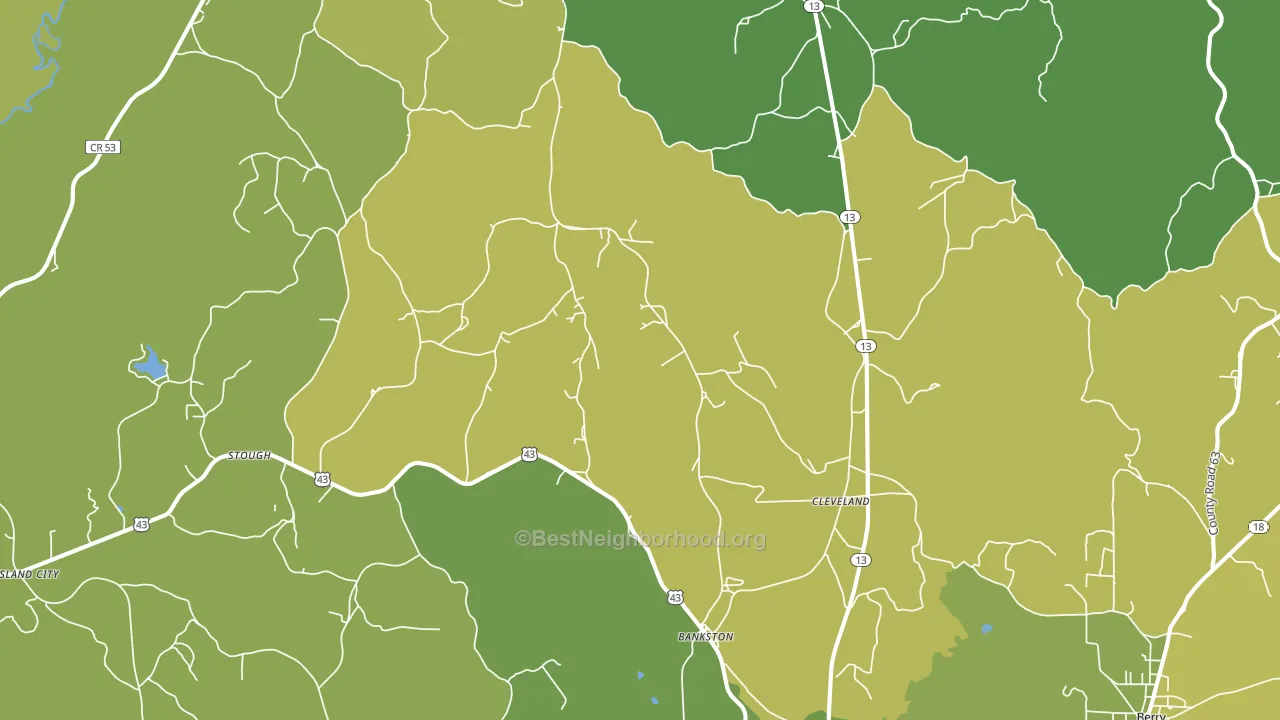 35542, AL block-group voter-turnout map