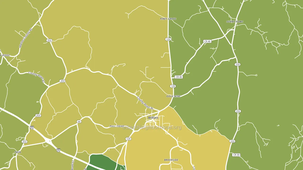 35548, AL block-group voter-turnout map