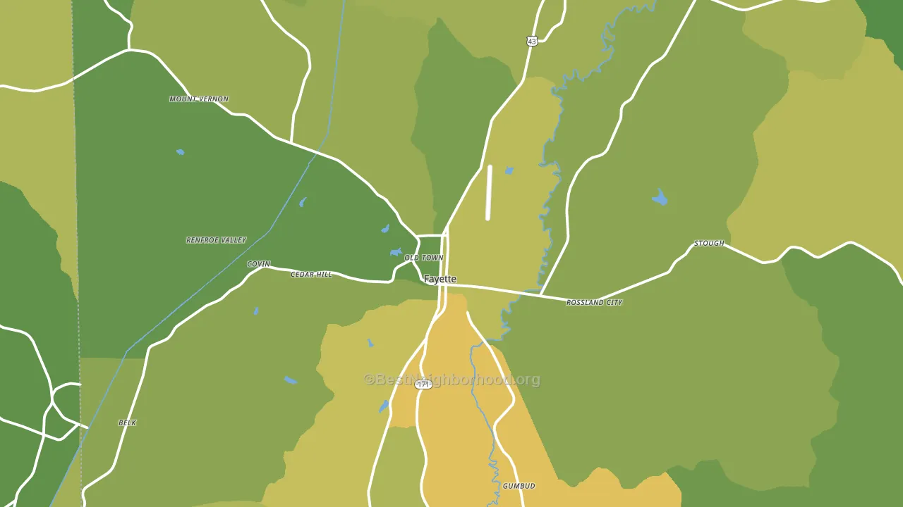 35555, AL block-group voter-turnout map