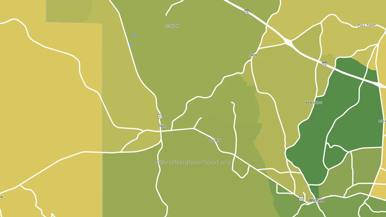35563, AL block-group voter-turnout map