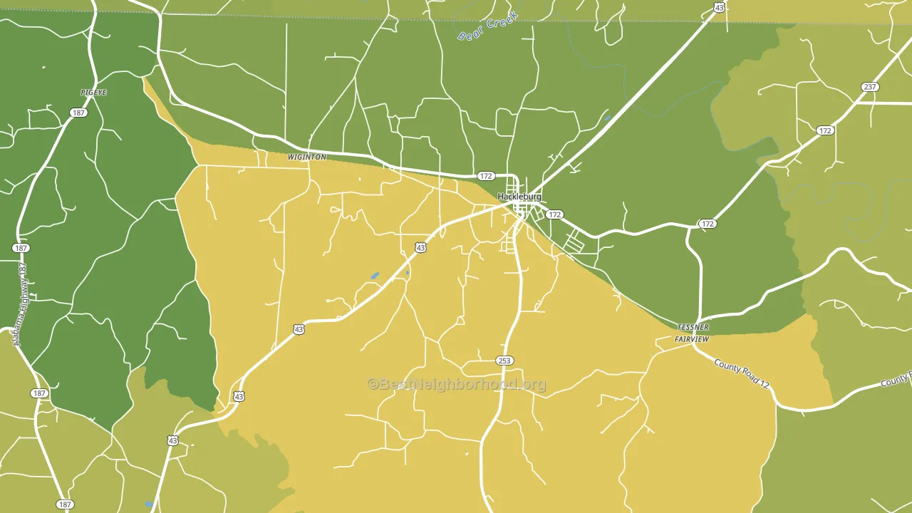 35564, AL block-group voter-turnout map
