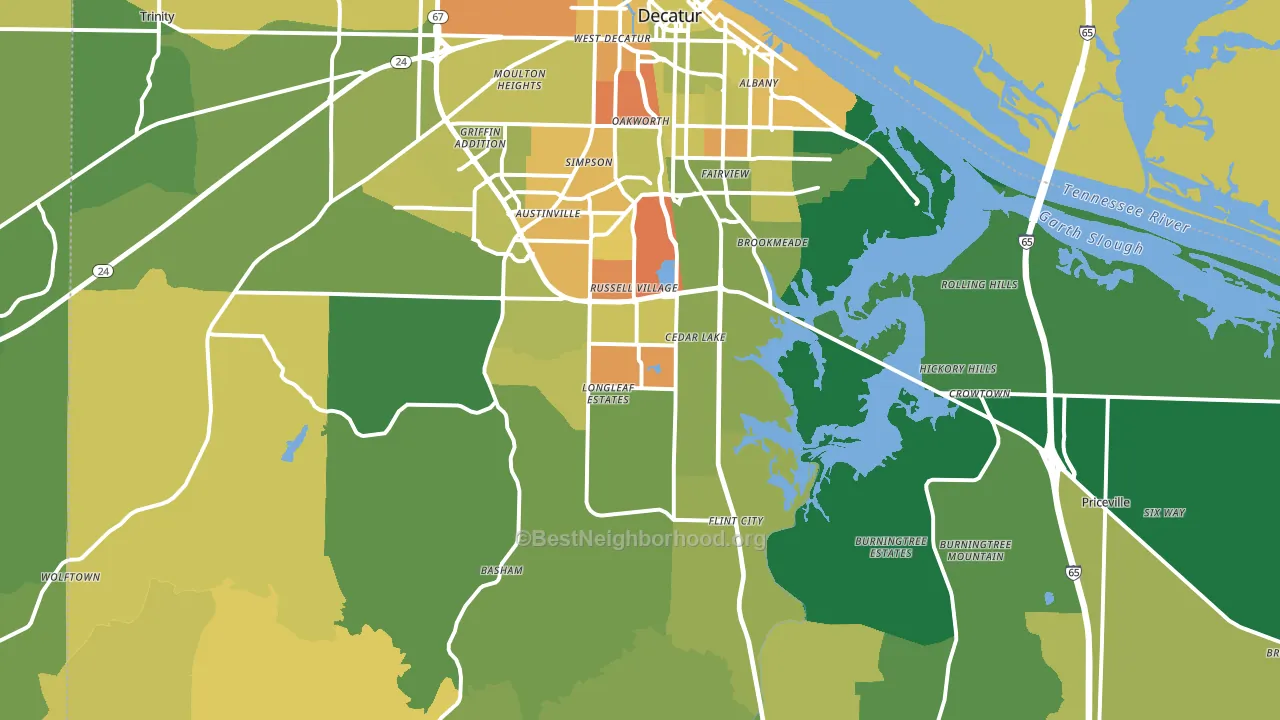 35603, AL block-group voter-turnout map
