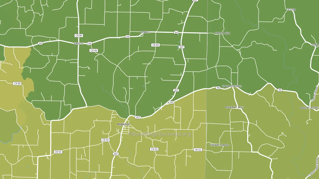 35610, AL block-group voter-turnout map