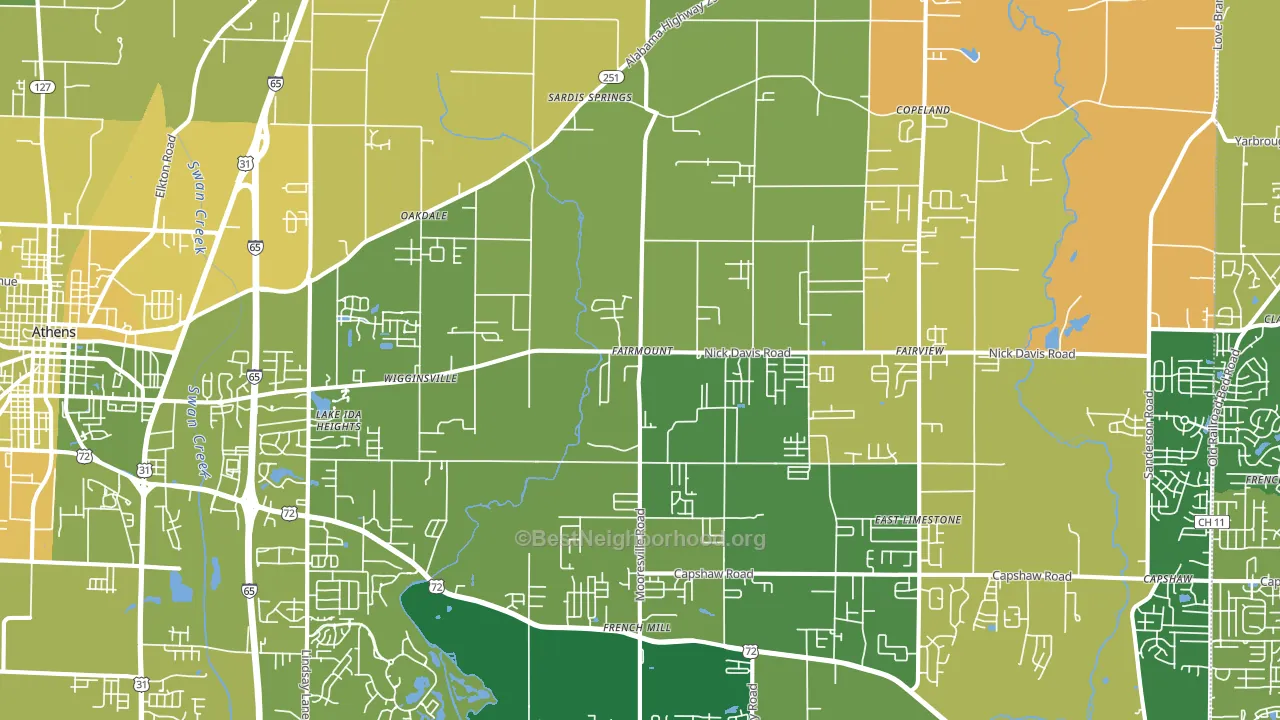 35613, AL block-group voter-turnout map