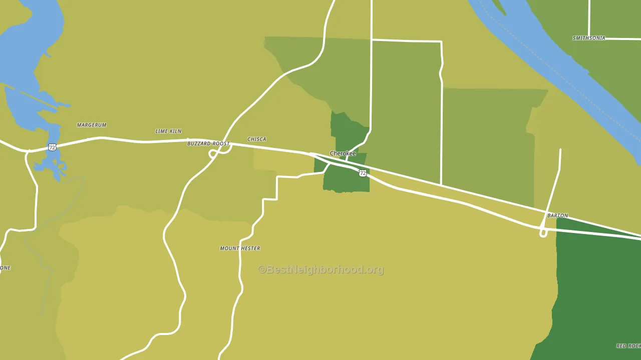 35616, AL block-group voter-turnout map