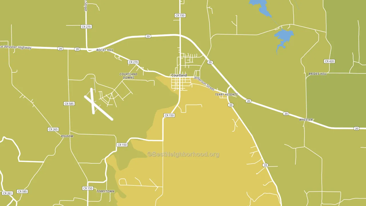 35618, AL block-group voter-turnout map