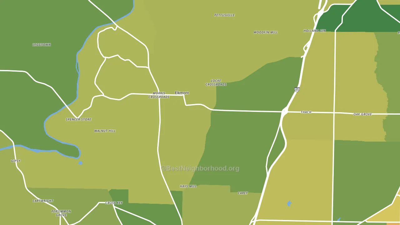 35620, AL block-group voter-turnout map