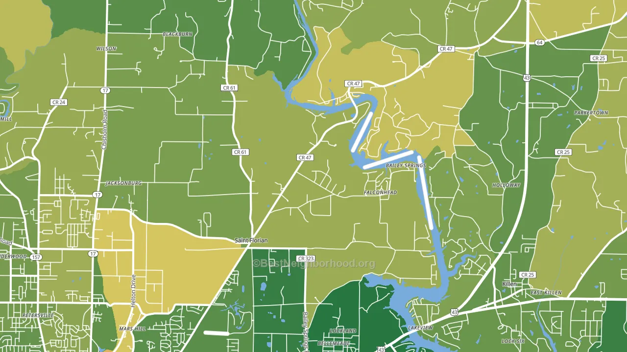 35634, AL block-group voter-turnout map