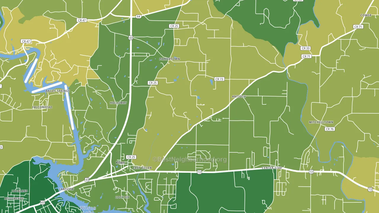 35645, AL block-group voter-turnout map