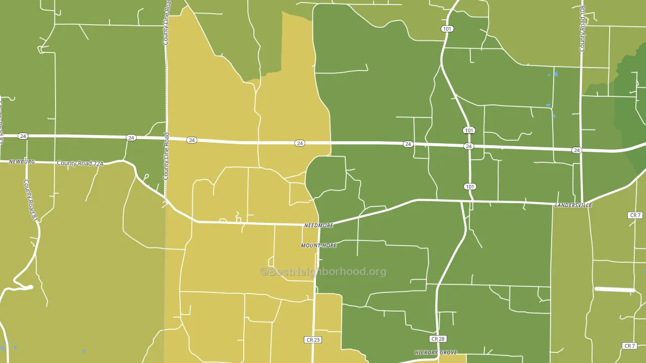 35651, AL block-group voter-turnout map