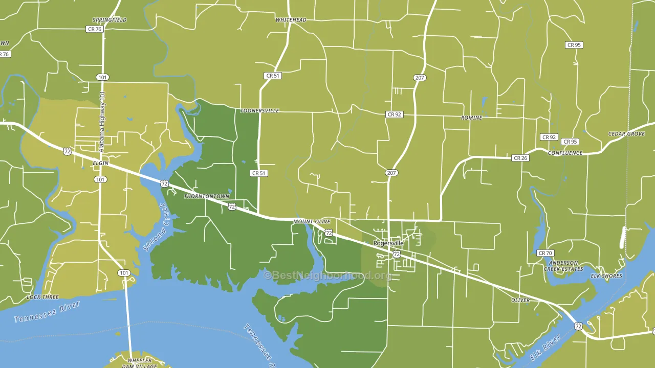 35652, AL block-group voter-turnout map
