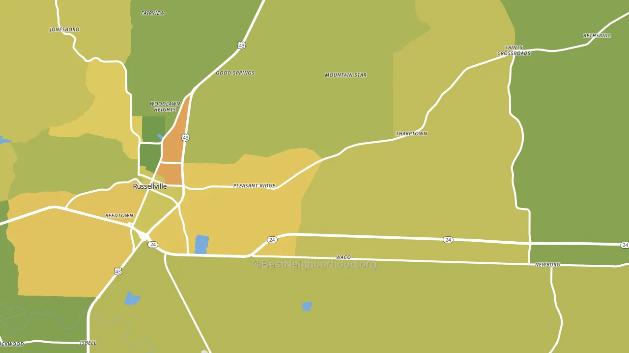 35654, AL block-group voter-turnout map