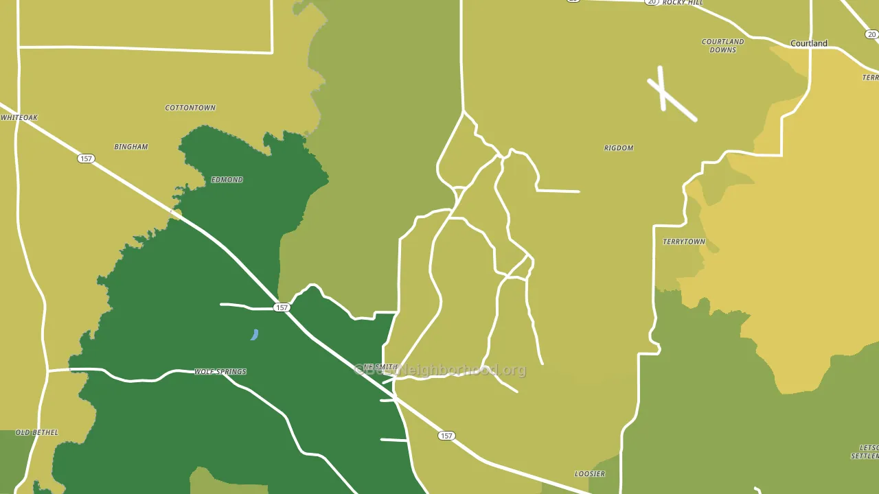 35672, AL block-group voter-turnout map