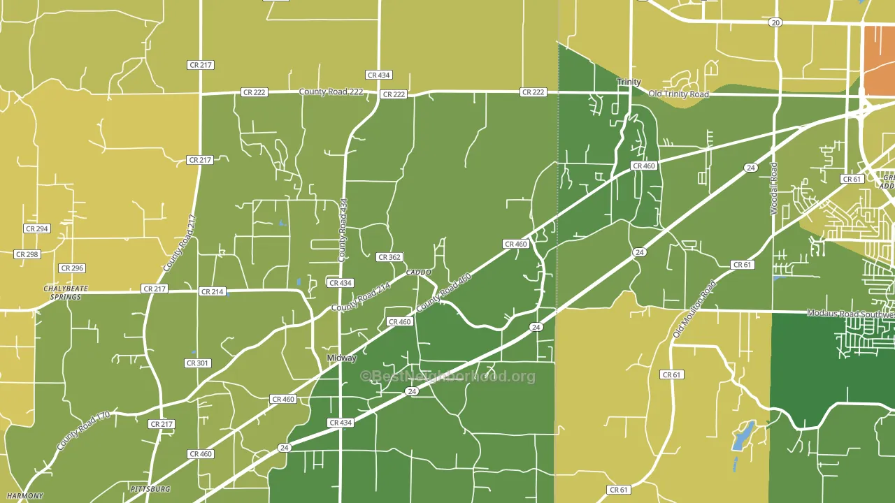 35673, AL block-group voter-turnout map