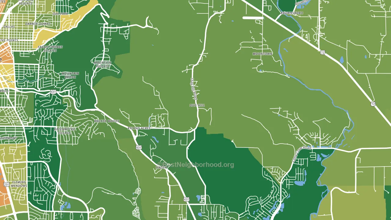 35741, AL block-group voter-turnout map