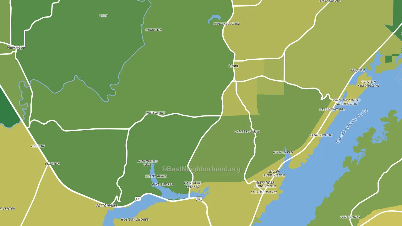 35747, AL block-group voter-turnout map