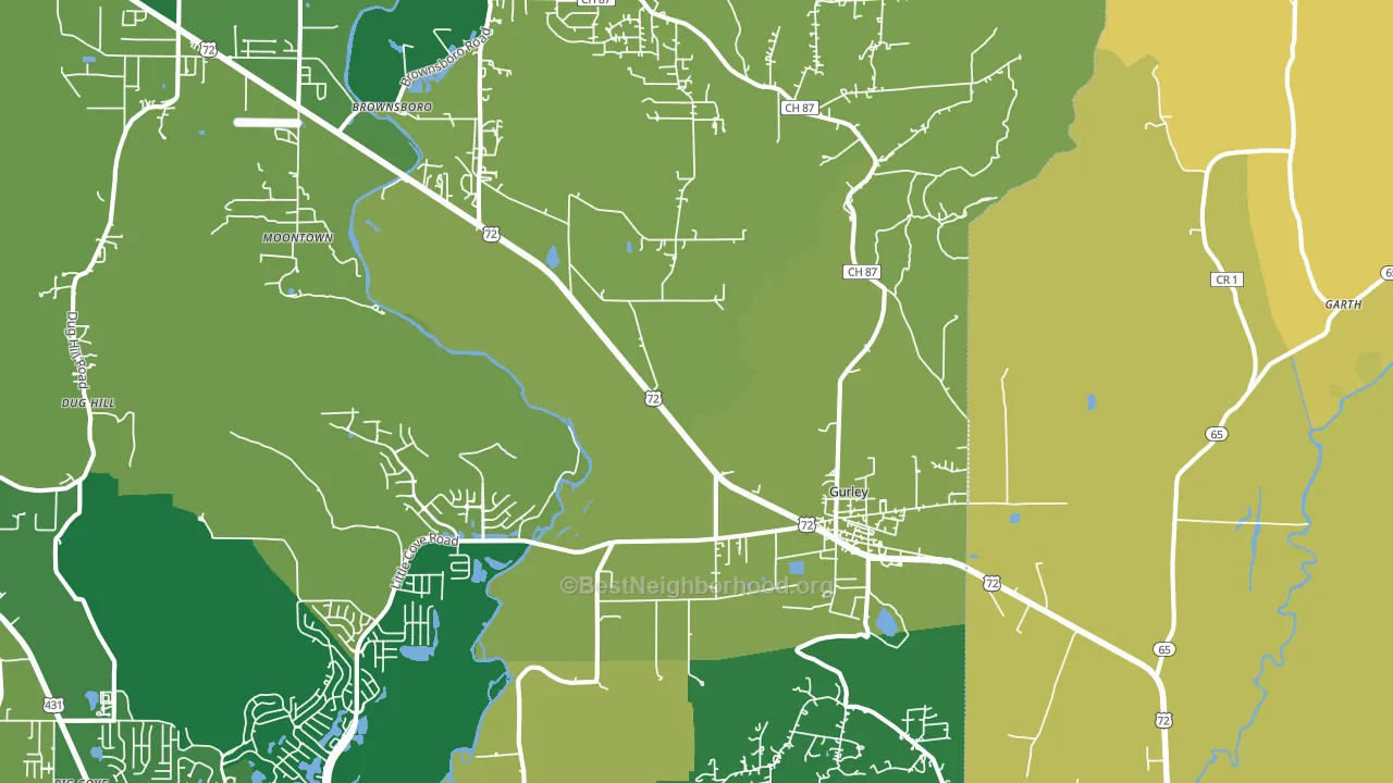 35748, AL block-group voter-turnout map