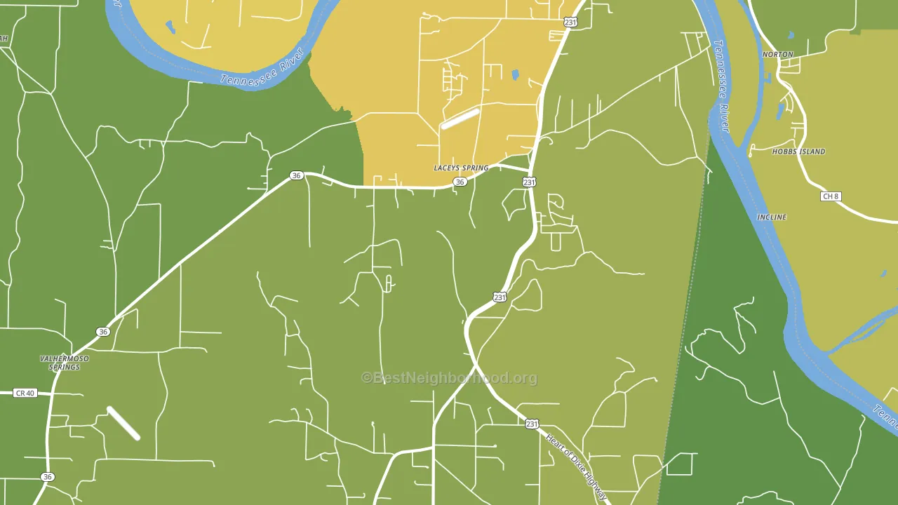 35754, AL block-group voter-turnout map