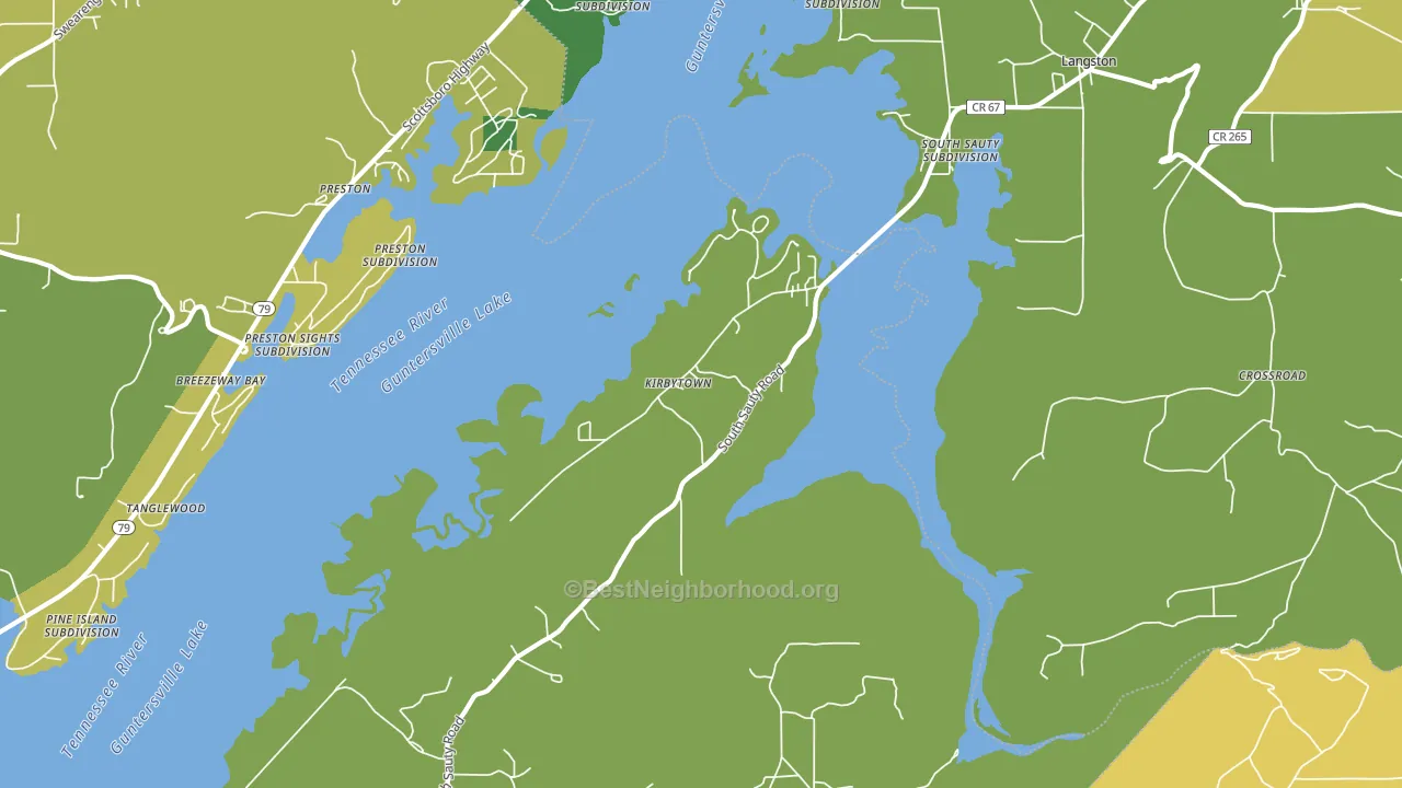 35755, AL block-group voter-turnout map