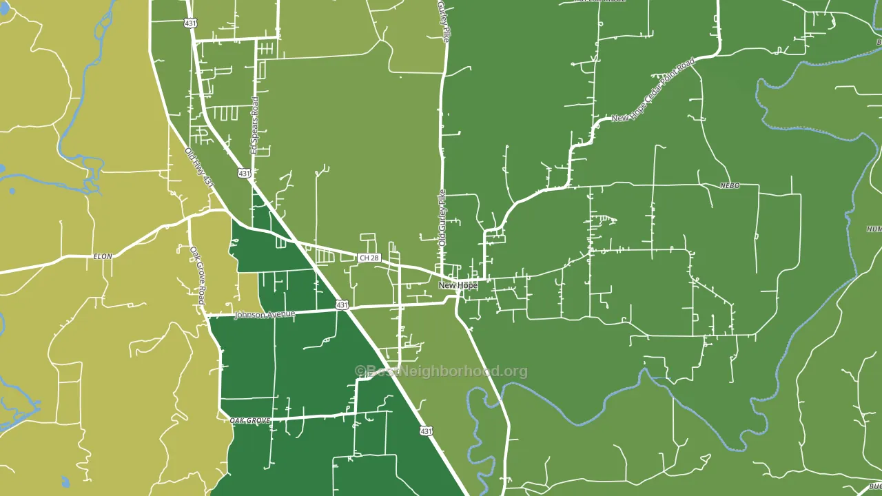 35760, AL block-group voter-turnout map