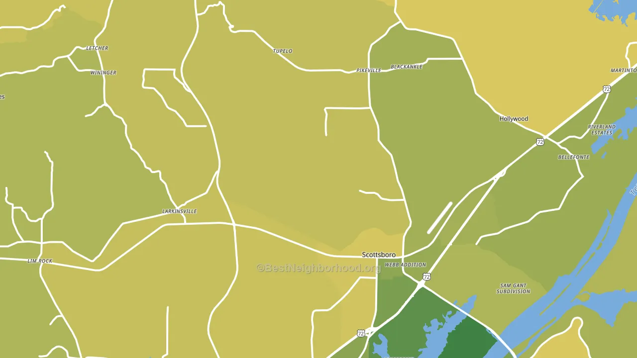 35768, AL block-group voter-turnout map