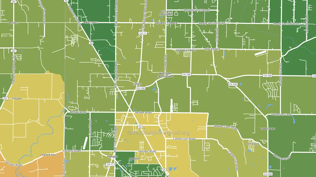 35773, AL block-group voter-turnout map
