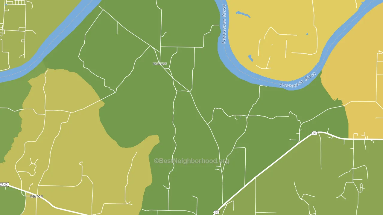 35775, AL block-group voter-turnout map