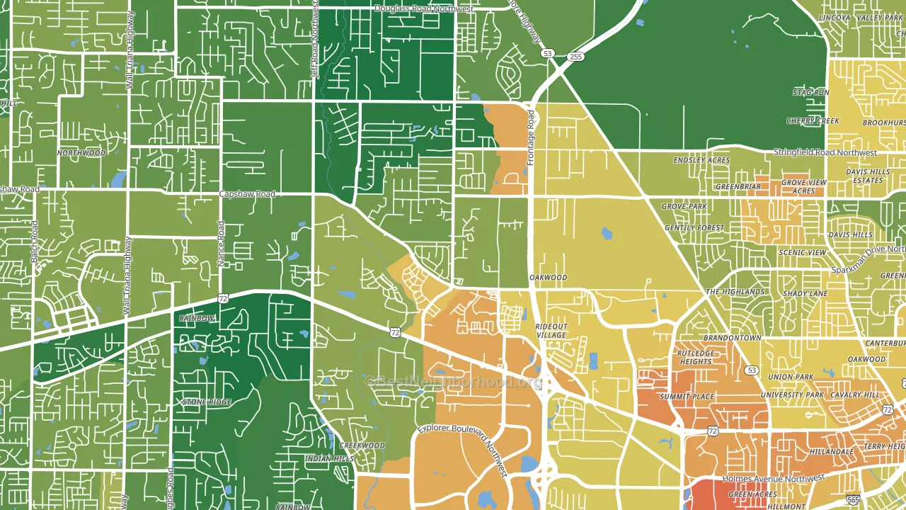 35806, AL block-group voter-turnout map