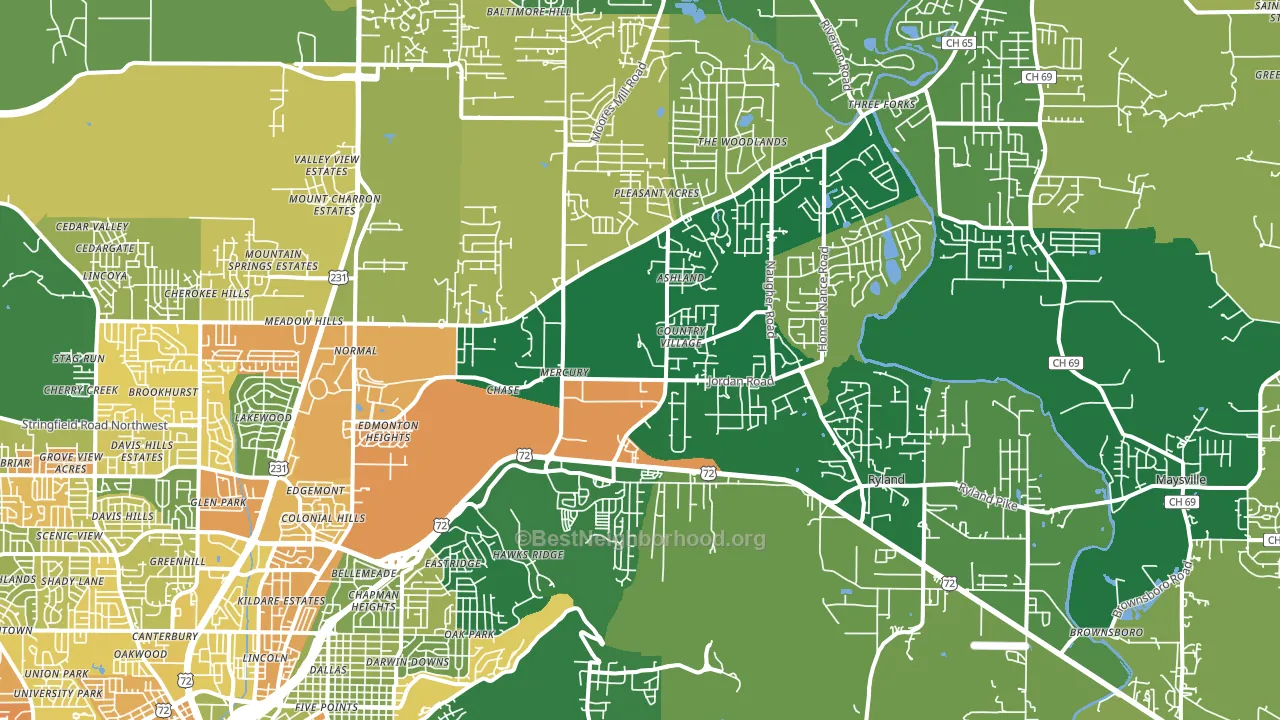 35811, AL block-group voter-turnout map