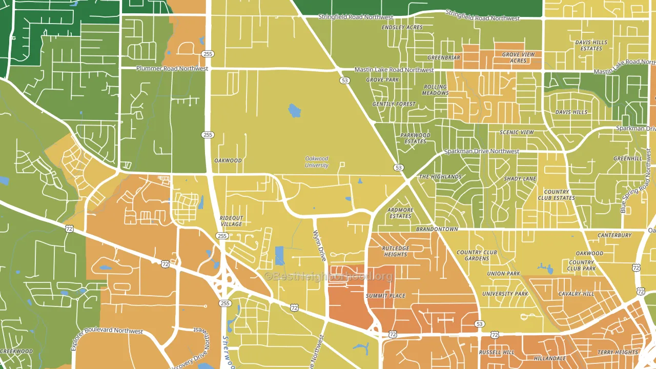 35896, AL block-group voter-turnout map