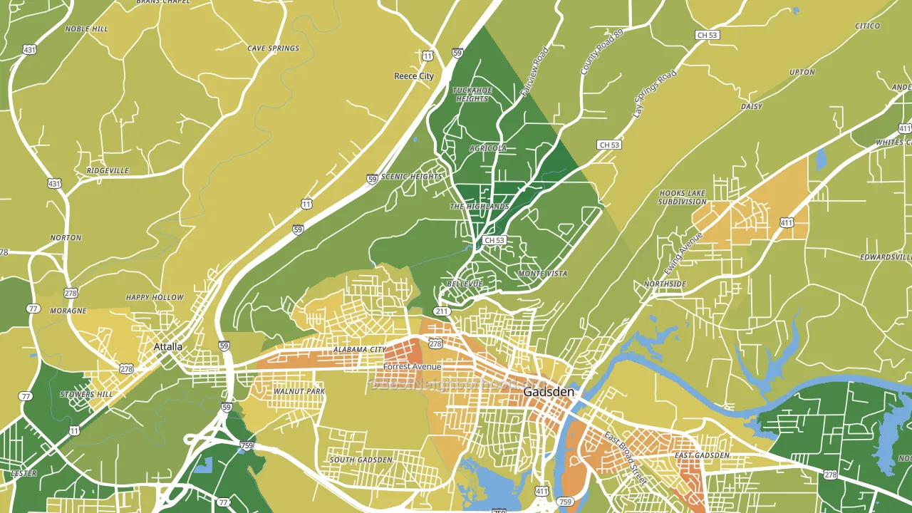 35904, AL block-group voter-turnout map