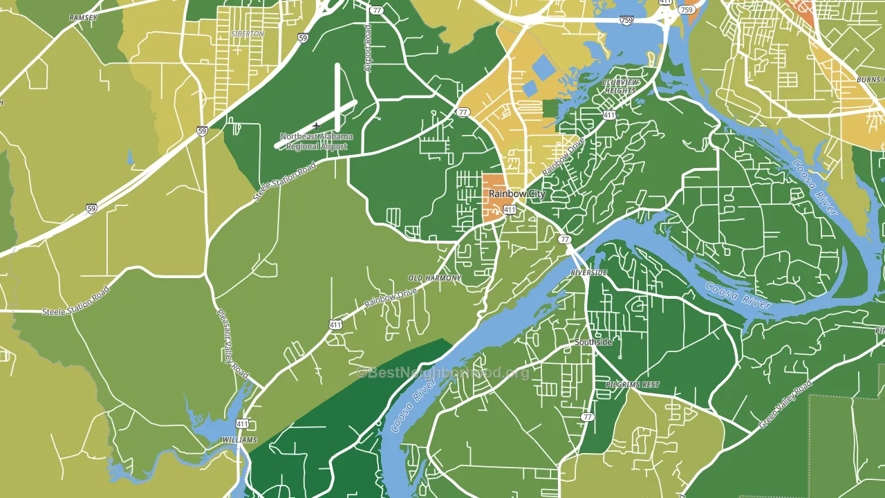 35906, AL block-group voter-turnout map
