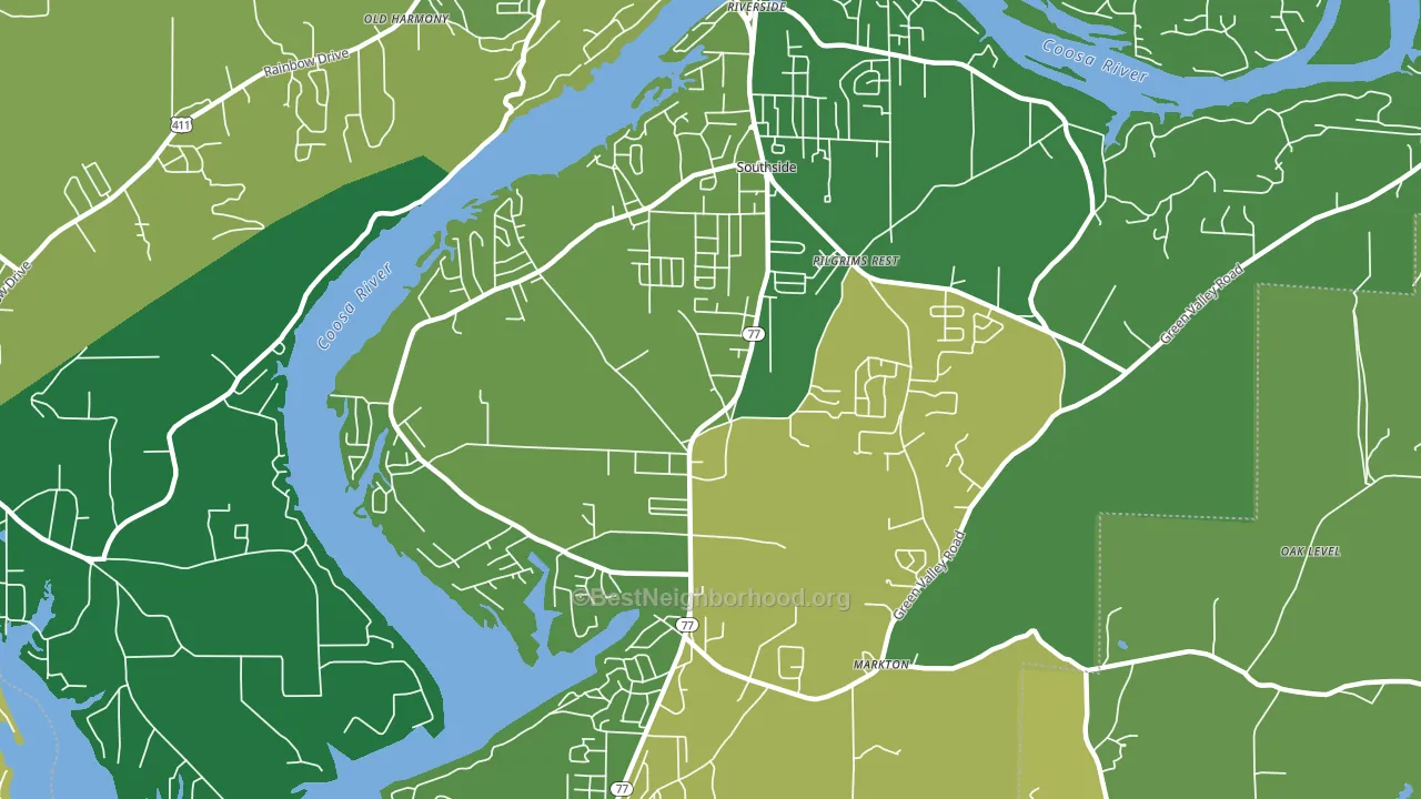 35907, AL block-group voter-turnout map