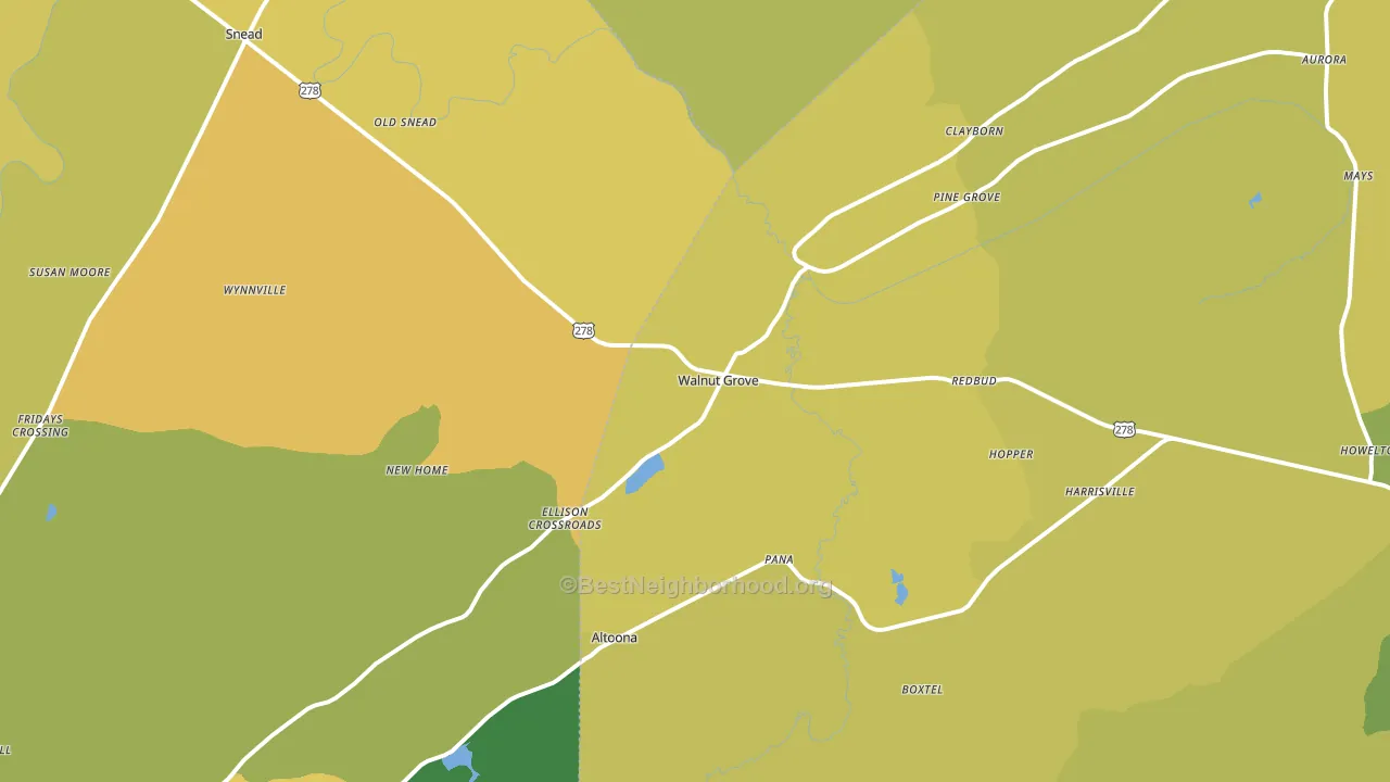 35952, AL block-group voter-turnout map