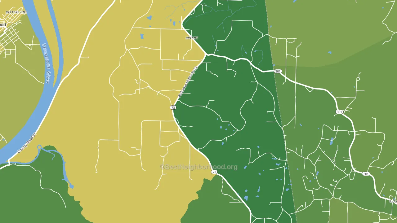 35958, AL block-group voter-turnout map
