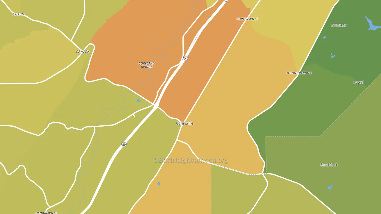 35961, AL block-group voter-turnout map