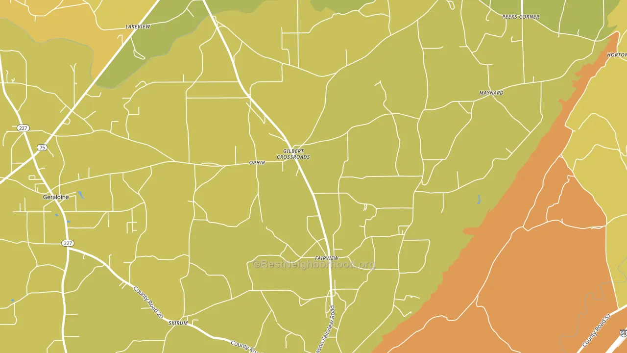 35963, AL block-group voter-turnout map