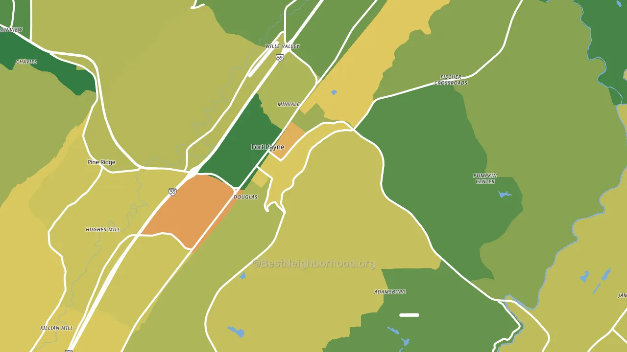 35967, AL block-group voter-turnout map
