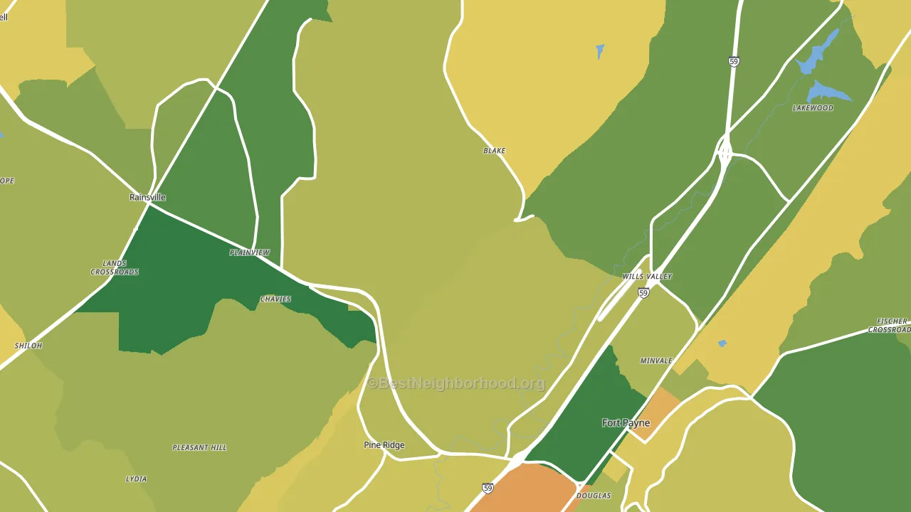 35968, AL block-group voter-turnout map
