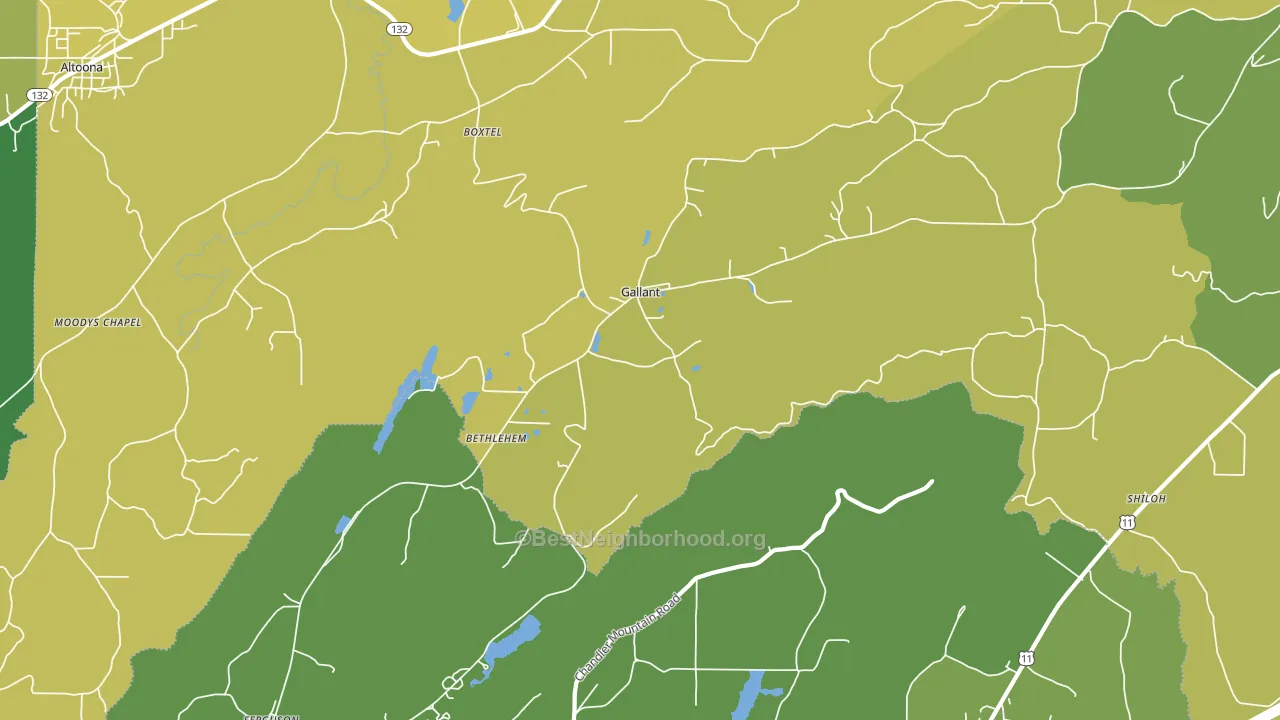 35972, AL block-group voter-turnout map